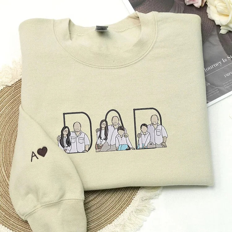 父の日ギフト 家族写真刺繍スウェット｜世界にひとつのオーダーメイドパーカー