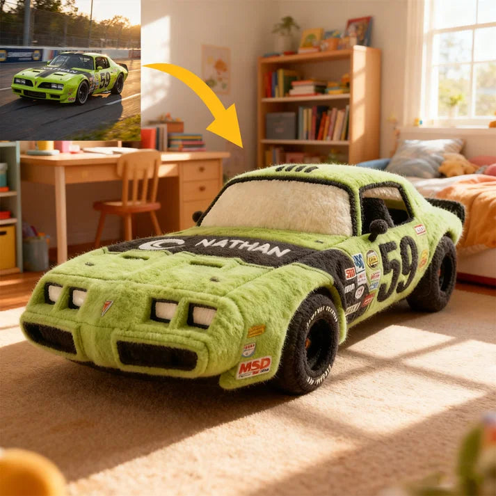 ✨ 夢の愛車を抱きしめよう：パーソナライズドカー枕 🚗