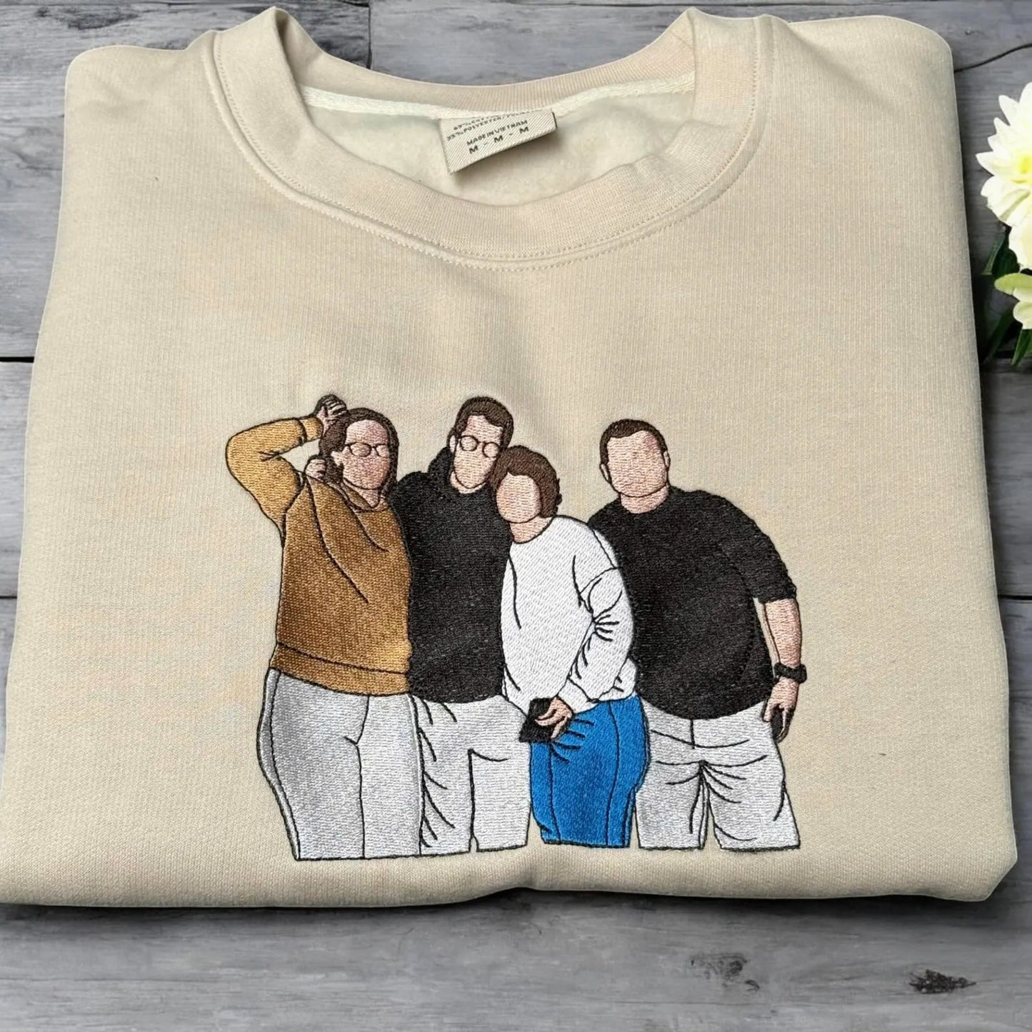 お父さんへのプレゼント：写真入りカスタム刺繍スウェット