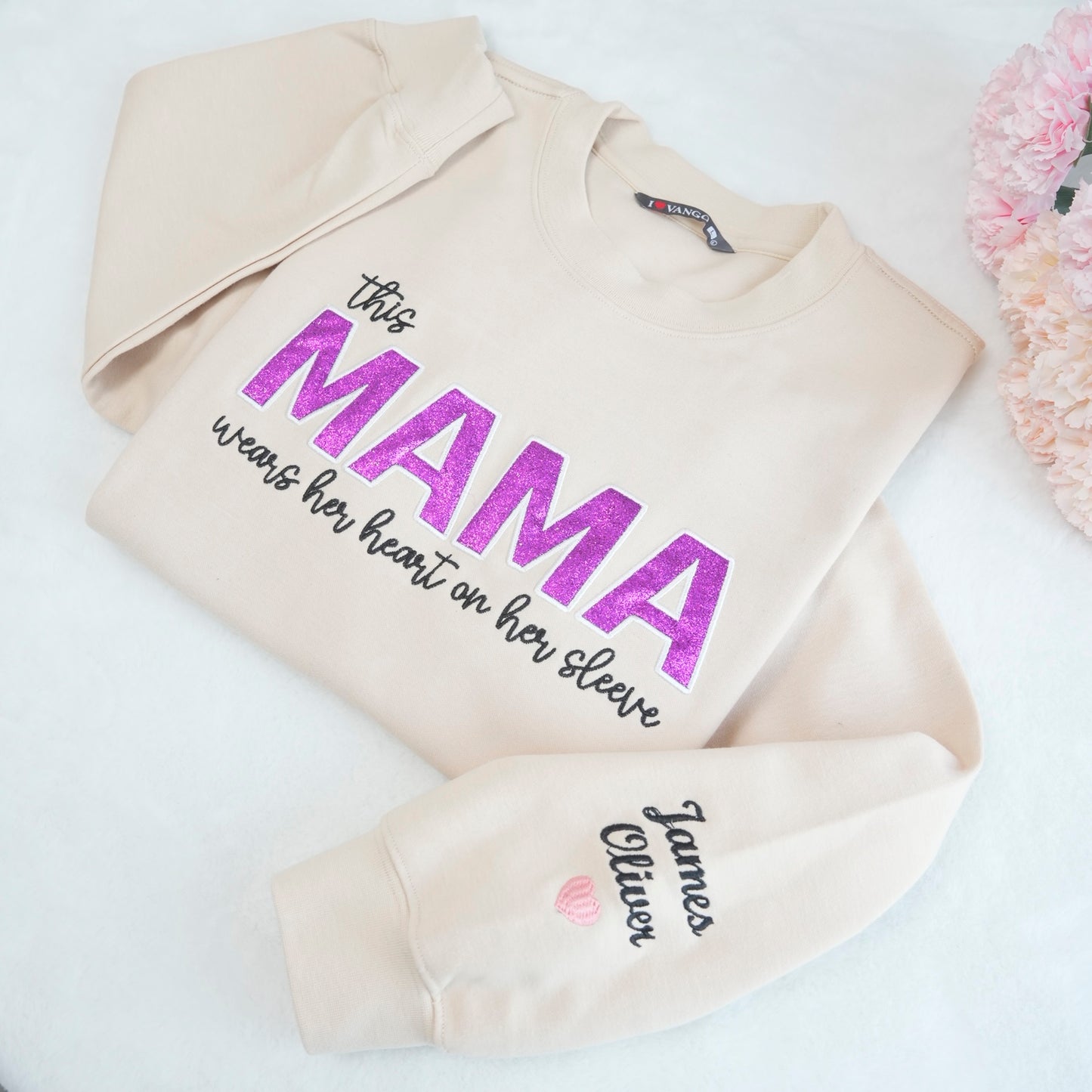 💘 ママへの最高の贈り物💘 キラキラネーム刺繍Tシャツ/スウェット/パーカー