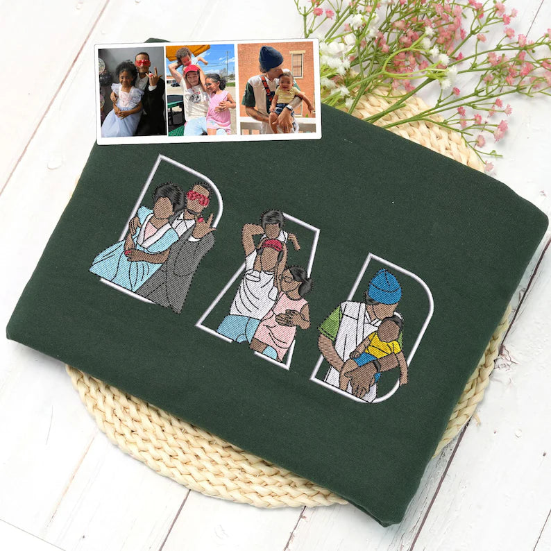 父の日ギフト 家族写真刺繍スウェット｜世界にひとつのオーダーメイドパーカー
