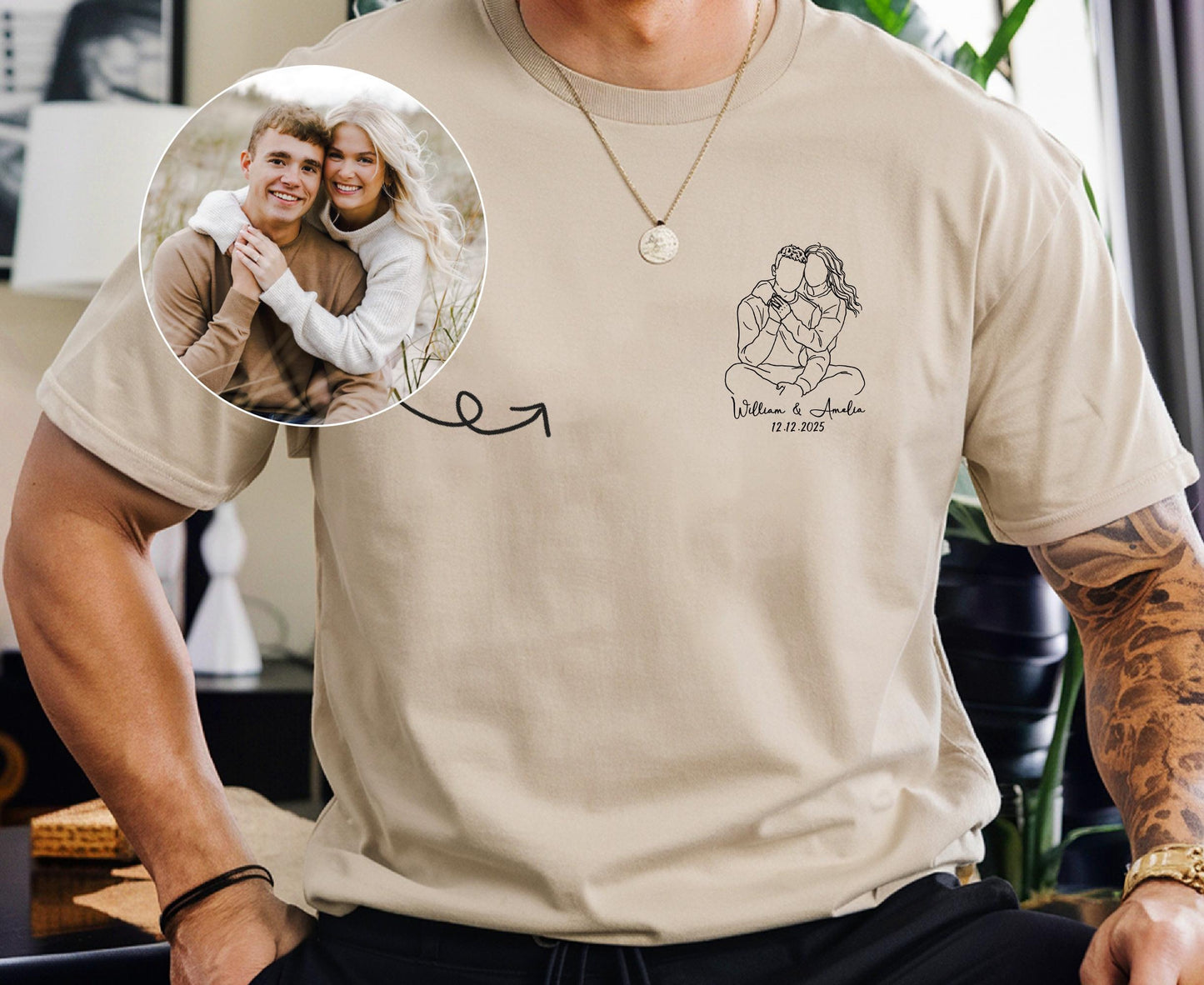 Gift for love Custom embroidered sweatshirt hoodie