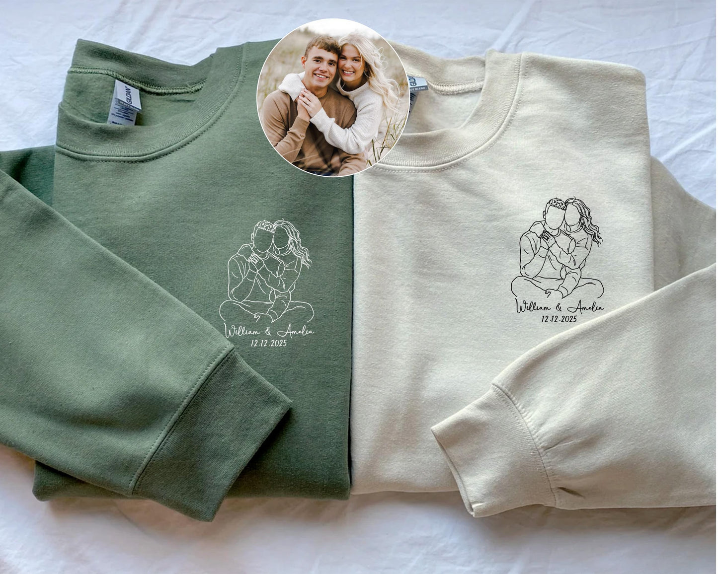 Gift for love Custom embroidered sweatshirt hoodie
