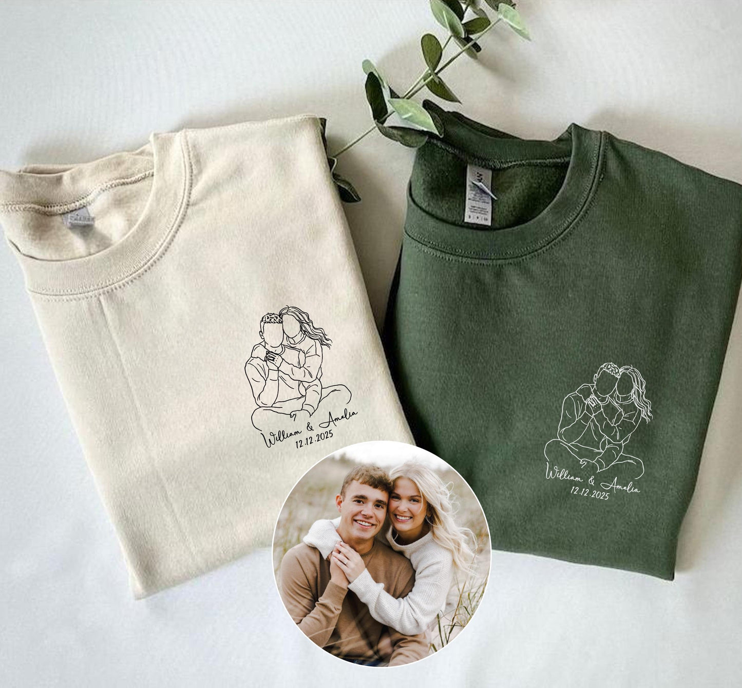 Gift for love Custom embroidered sweatshirt hoodie