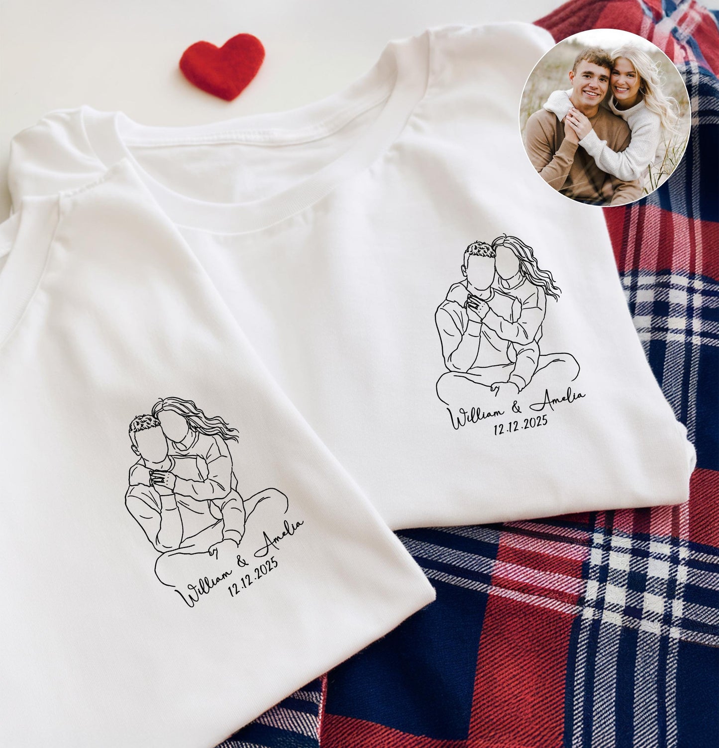 Gift for love Custom embroidered sweatshirt hoodie