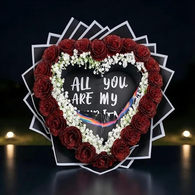 永遠に輝くスパンコールローズ - 燃えるバージョン-✈️24時間以内に配達