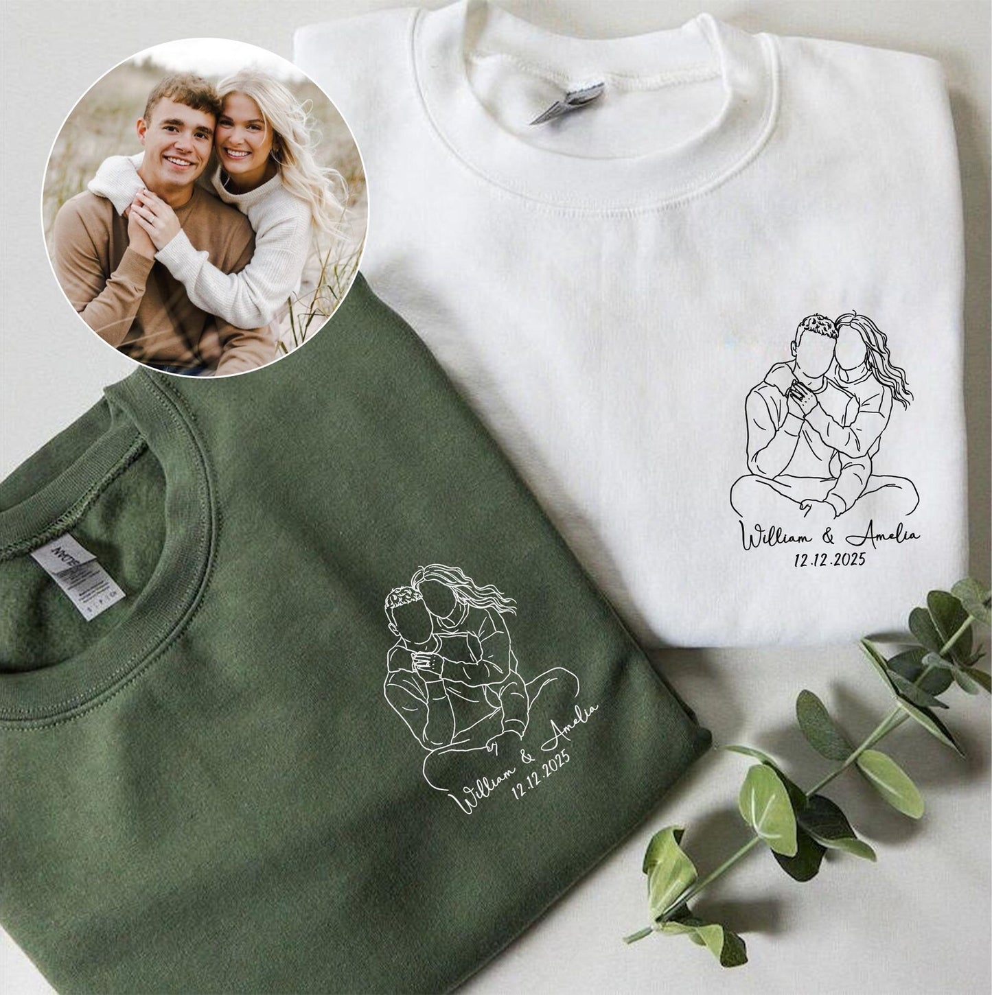 Gift for love Custom embroidered sweatshirt hoodie