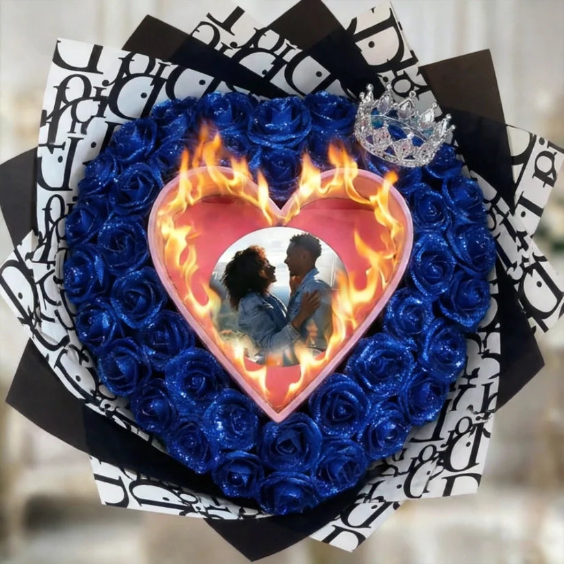 永遠に輝くスパンコールローズ - 燃えるバージョン-✈️24時間以内に配達